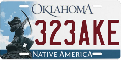 OK license plate 323AKE