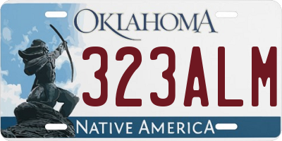 OK license plate 323ALM