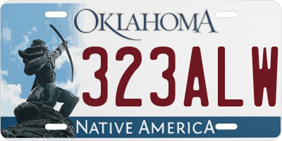 OK license plate 323ALW