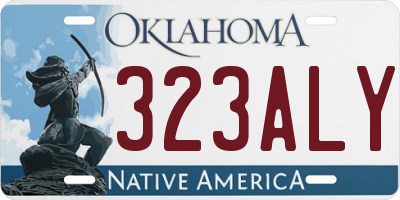 OK license plate 323ALY