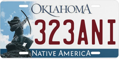 OK license plate 323ANI