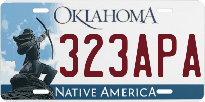 OK license plate 323APA