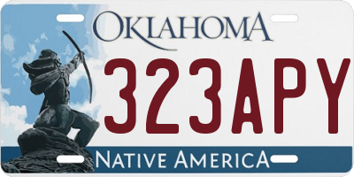 OK license plate 323APY