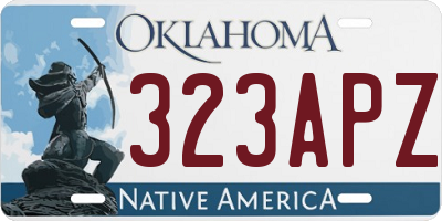OK license plate 323APZ