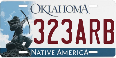 OK license plate 323ARB