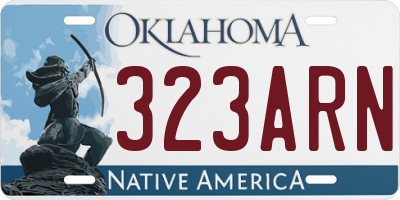 OK license plate 323ARN