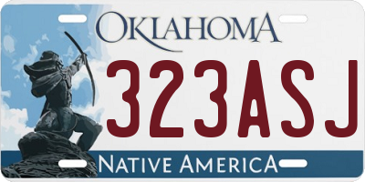 OK license plate 323ASJ