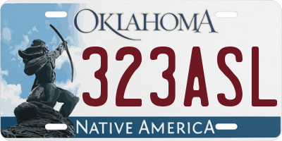 OK license plate 323ASL