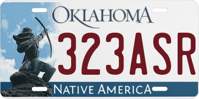 OK license plate 323ASR