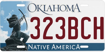 OK license plate 323BCH
