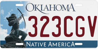 OK license plate 323CGV