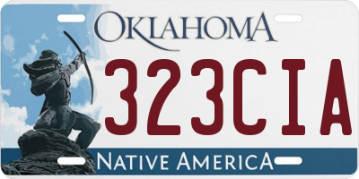OK license plate 323CIA