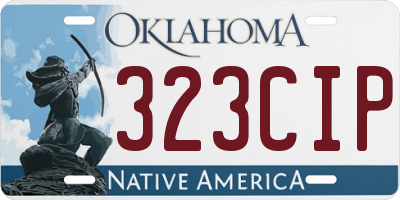 OK license plate 323CIP