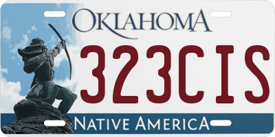 OK license plate 323CIS
