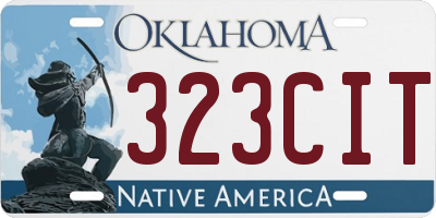 OK license plate 323CIT