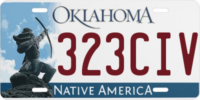 OK license plate 323CIV