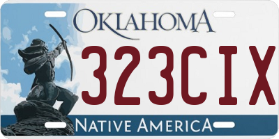 OK license plate 323CIX