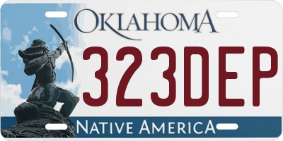 OK license plate 323DEP