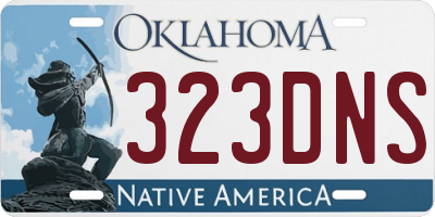 OK license plate 323DNS