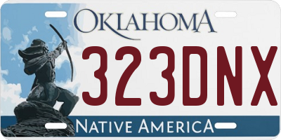 OK license plate 323DNX