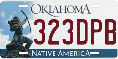 OK license plate 323DPB