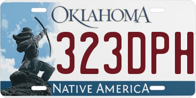 OK license plate 323DPH