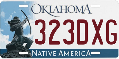 OK license plate 323DXG
