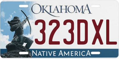 OK license plate 323DXL