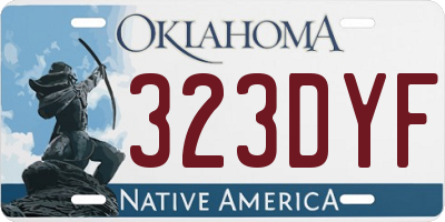 OK license plate 323DYF
