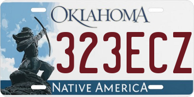 OK license plate 323ECZ