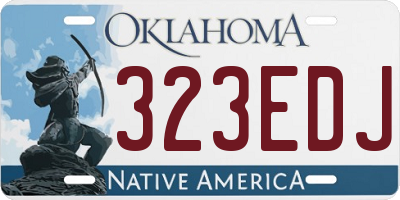 OK license plate 323EDJ