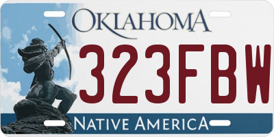 OK license plate 323FBW