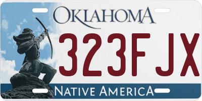 OK license plate 323FJX
