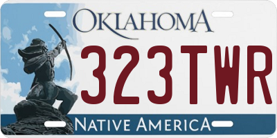 OK license plate 323TWR