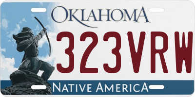 OK license plate 323VRW