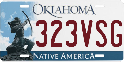 OK license plate 323VSG