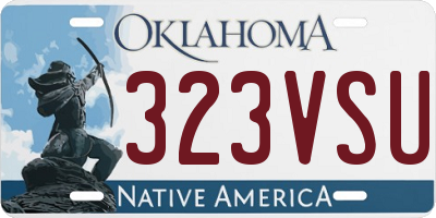 OK license plate 323VSU