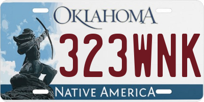 OK license plate 323WNK