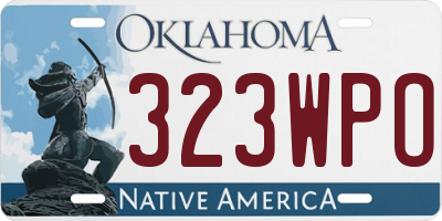 OK license plate 323WPO