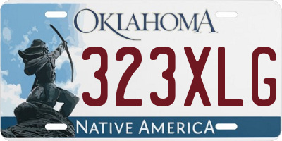 OK license plate 323XLG