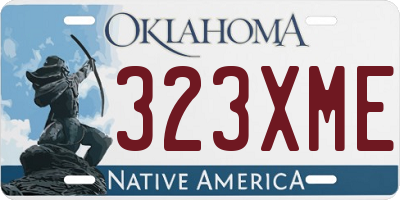 OK license plate 323XME
