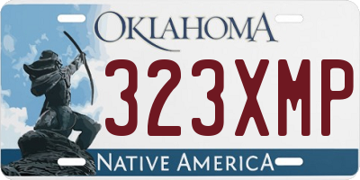 OK license plate 323XMP