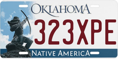 OK license plate 323XPE