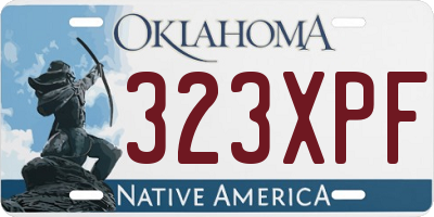OK license plate 323XPF