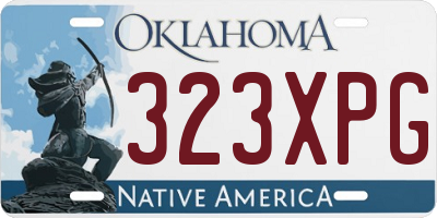 OK license plate 323XPG