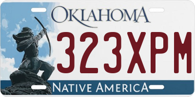 OK license plate 323XPM