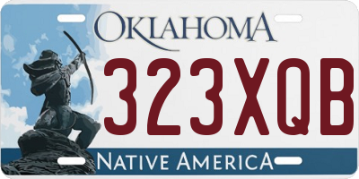 OK license plate 323XQB