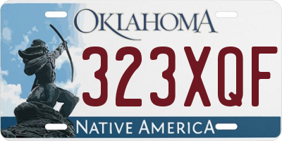OK license plate 323XQF