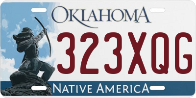 OK license plate 323XQG