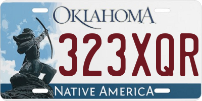 OK license plate 323XQR